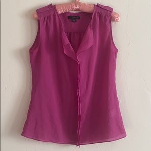 Hot Pink Sleeveless Blouse